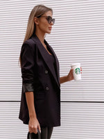 Lapel Collar Long Sleeve Blazer