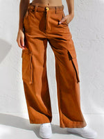 High-Waisted Wide Leg Cargo Jeans