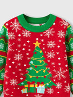 Children's Christmas Tree Round Neck Sweater