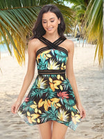 Cutout Printed Two-Piece Swim Set
