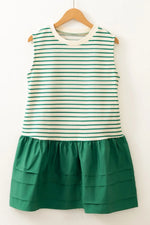 Stripe Woven Sleeveless Mini Dress