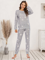 Star Top and Pants Lounge Set - Ladyez