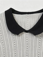 Peter Pan Collar Short Sleeve T-Shirt
