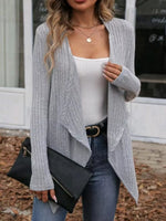 Casual Knit Open Front Cardigan
