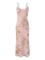 Floral Print Maxi Cami Dress with V-Neck - Ladyez
