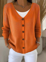 Full Size V-Neck Button-Down Knit Cardigan Plus Size