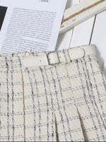 Pleated Plaid Mini Skirt