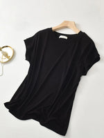 Plus Size Round Neck Short Sleeve T-Shirt