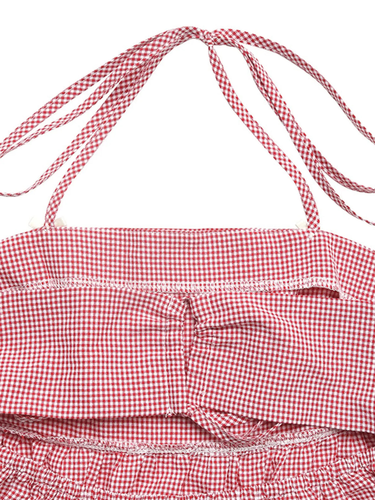 Gingham Halter Neck Cami Top - Ladyez