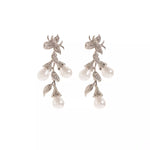 Flower Synthetic Pearl Branch Earrings