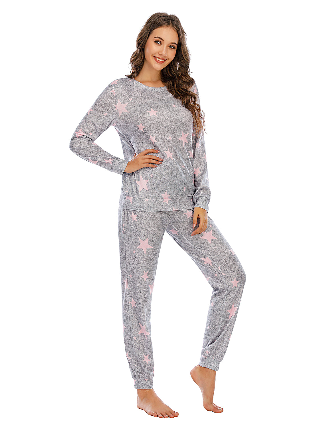 Star Top and Pants Lounge Set - Ladyez