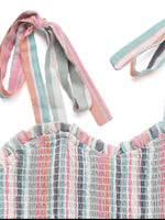 Contrast Striped Square Neck Cami Dress