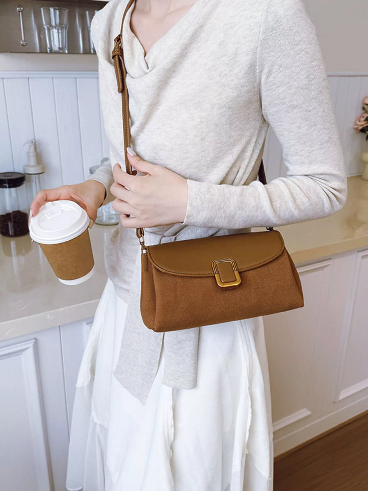 Buckle Flap Crossbody Bag