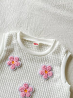 Children's Flower Sleeveless Top and Skirt Set
