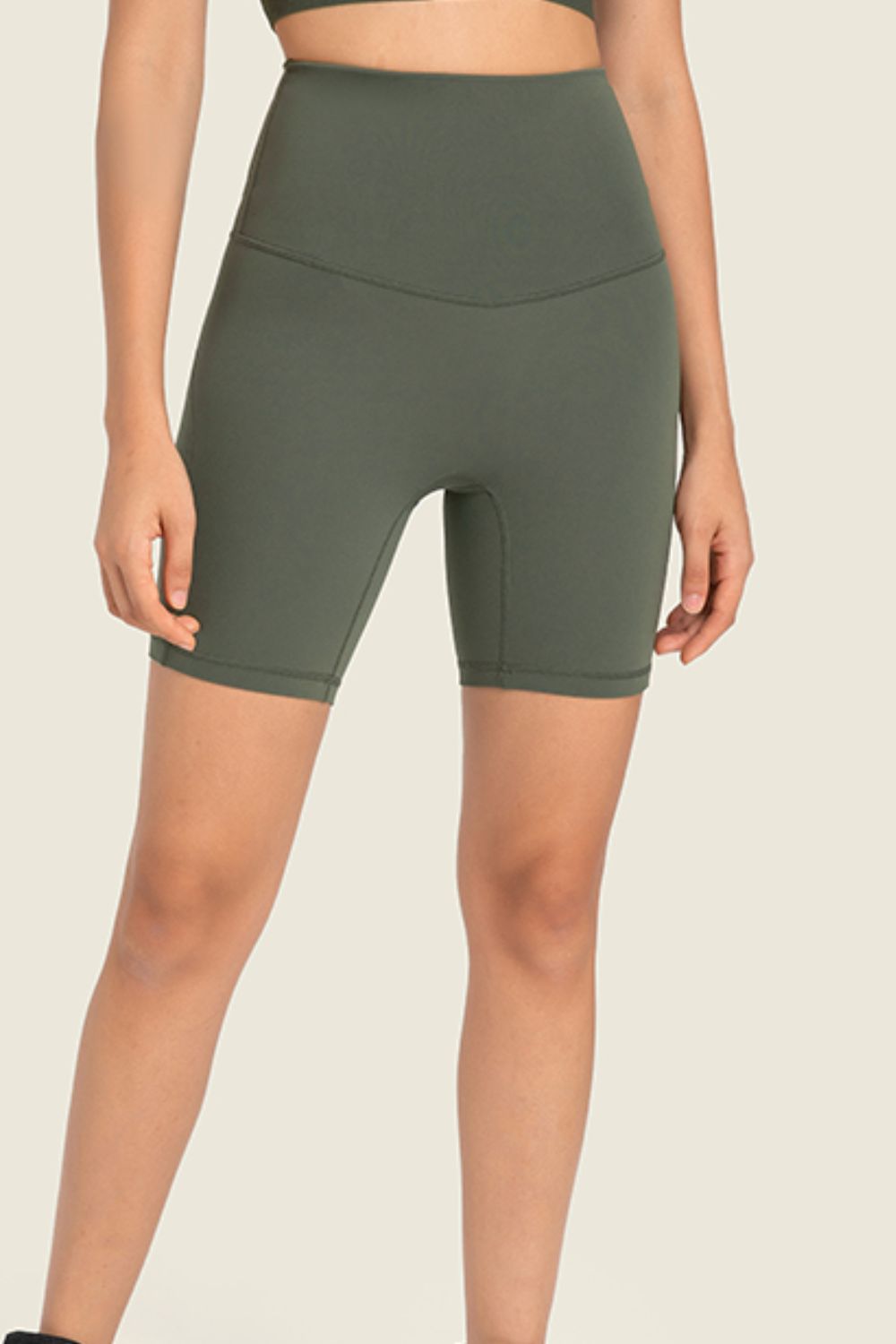 Millennia Seamless High-Rise Wide Waistband Biker Shorts - Ladyez