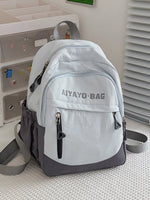 Color Block Lightweight Casual Backpack Bag