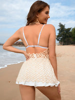 Tied Openework Halter Neck Cover-Up - Ladyez