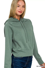 Zenana Drawstring Scuba Hoodie
