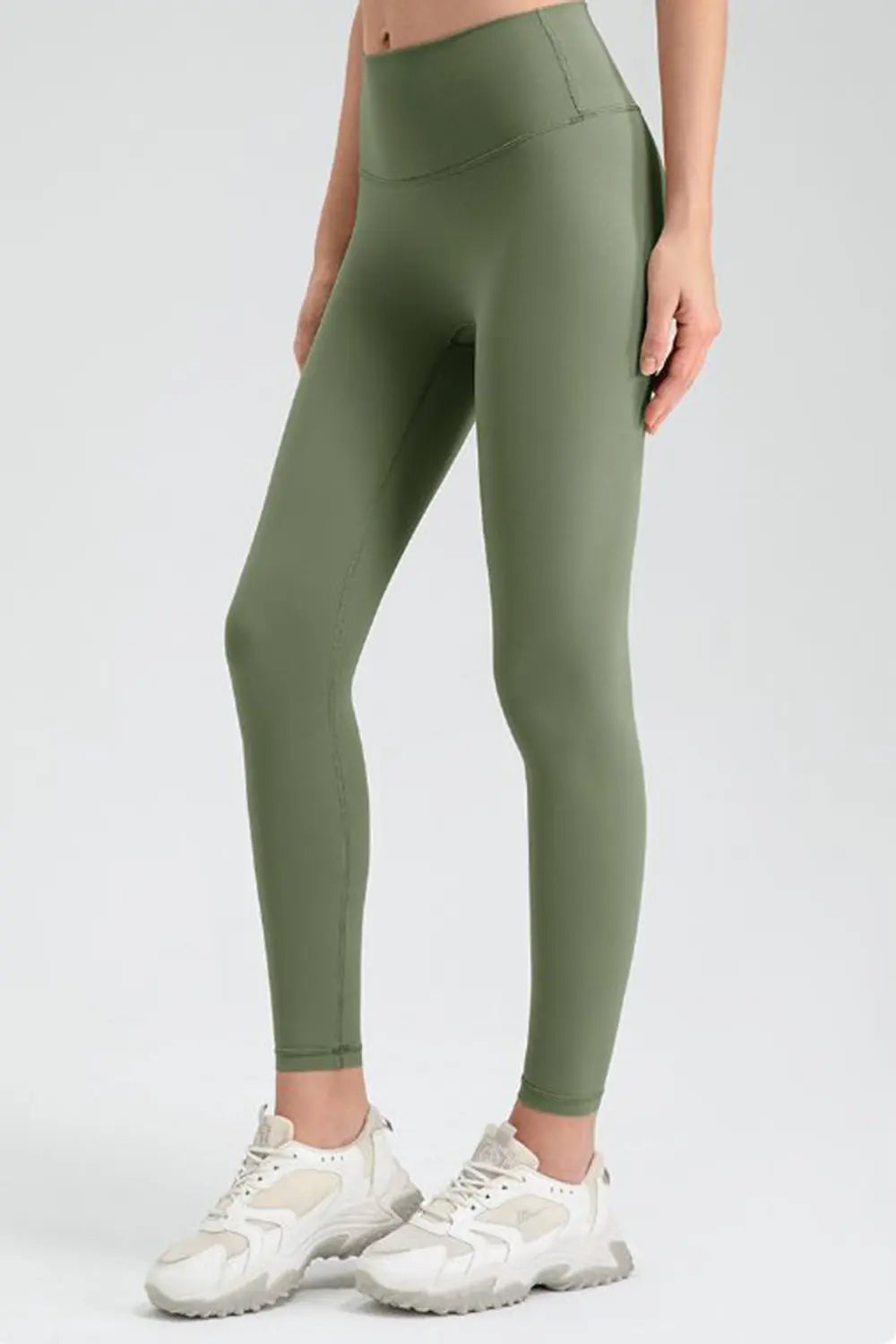 Wide Waistband Sport Leggings - Ladyez