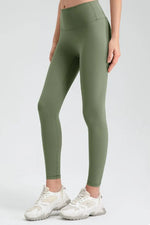 Wide Waistband Sport Leggings - Ladyez