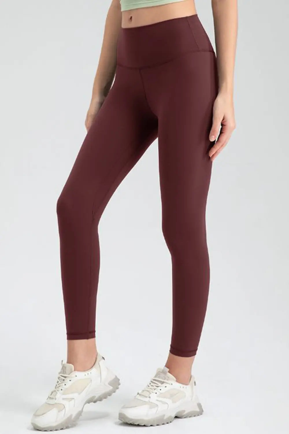Wide Waistband Slim Fit Active Leggings - Ladyez
