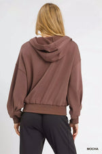 Umgee Zip-Up Fleece Hooded Jacket