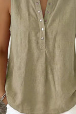 Snap Down Sleeveless Top