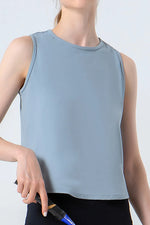 Round Neck Active Tank - Ladyez