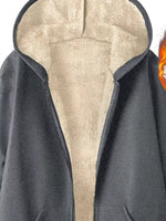 Fleece-Lined Zip Up Hooded Outerwear