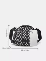 NY Pattern Canvas Crossbody Bag