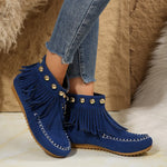 Round Toe Platform Boots - Ladyez