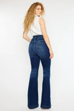 Kancan Button Fly High Rise Flare Jeans - Ladyez