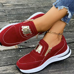 Round Toe Platform Slip-Ons