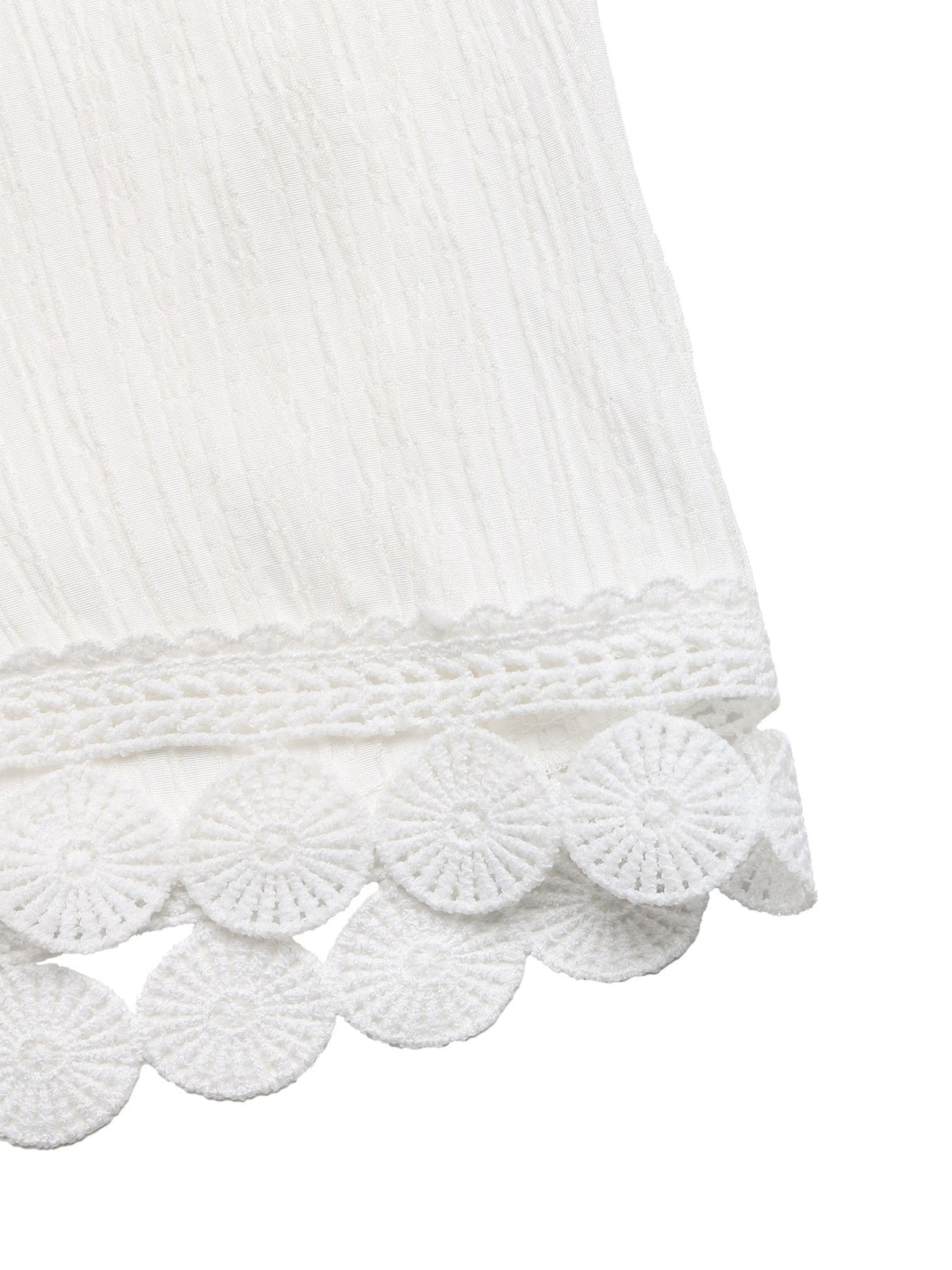 Lace Trim Wide Leg Pants