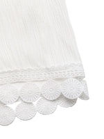 Lace Trim Wide Leg Pants