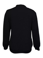 Textured Zip Up Long Sleeve Jacket