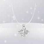 2 Carat 925 Sterling Silver Moissanite Star Pendant Necklace