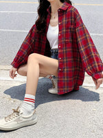 Plaid Button Up Long Sleeve Shirt