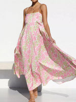Printed Spaghetti Strap Maxi Dress