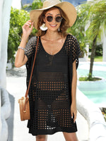 Crochet Knit Beach Cover Up Dress - Ladyez