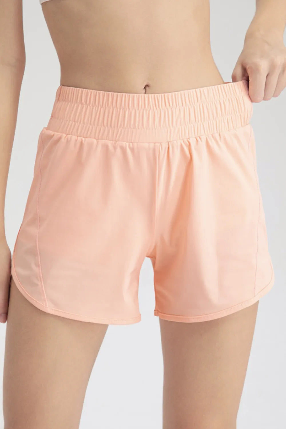 Elastic Waist Active Shorts - Ladyez