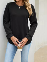 Textured Crew Neck Sweatshirt