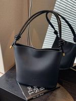 Leather Bucket Crossbody Bag