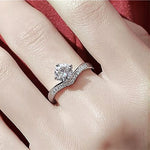 2 Carat Moissanite 925 Sterling Silver Ring