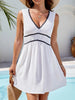 V-Neck Sleeveless Mini Dress