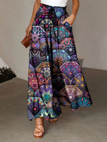 Printed Wide-Leg Pants