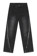 Raw Hem Jeans with Pockets