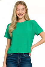 Zenana Slub Short Sleeve Tee