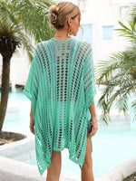Angel Wings Side Slit Dolman Sleeve Cover-Up - Ladyez