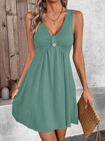 Sleeveless V-Neck A-Line Dress